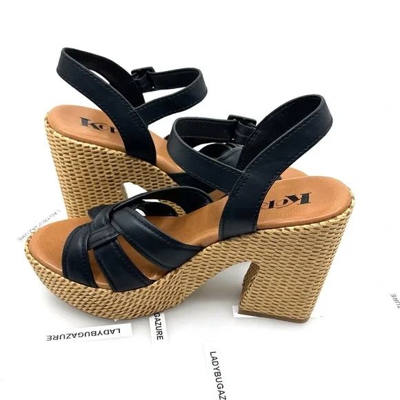 Korks Womens Dee Heeled Sandals Size 7 - Picture 5 of 9